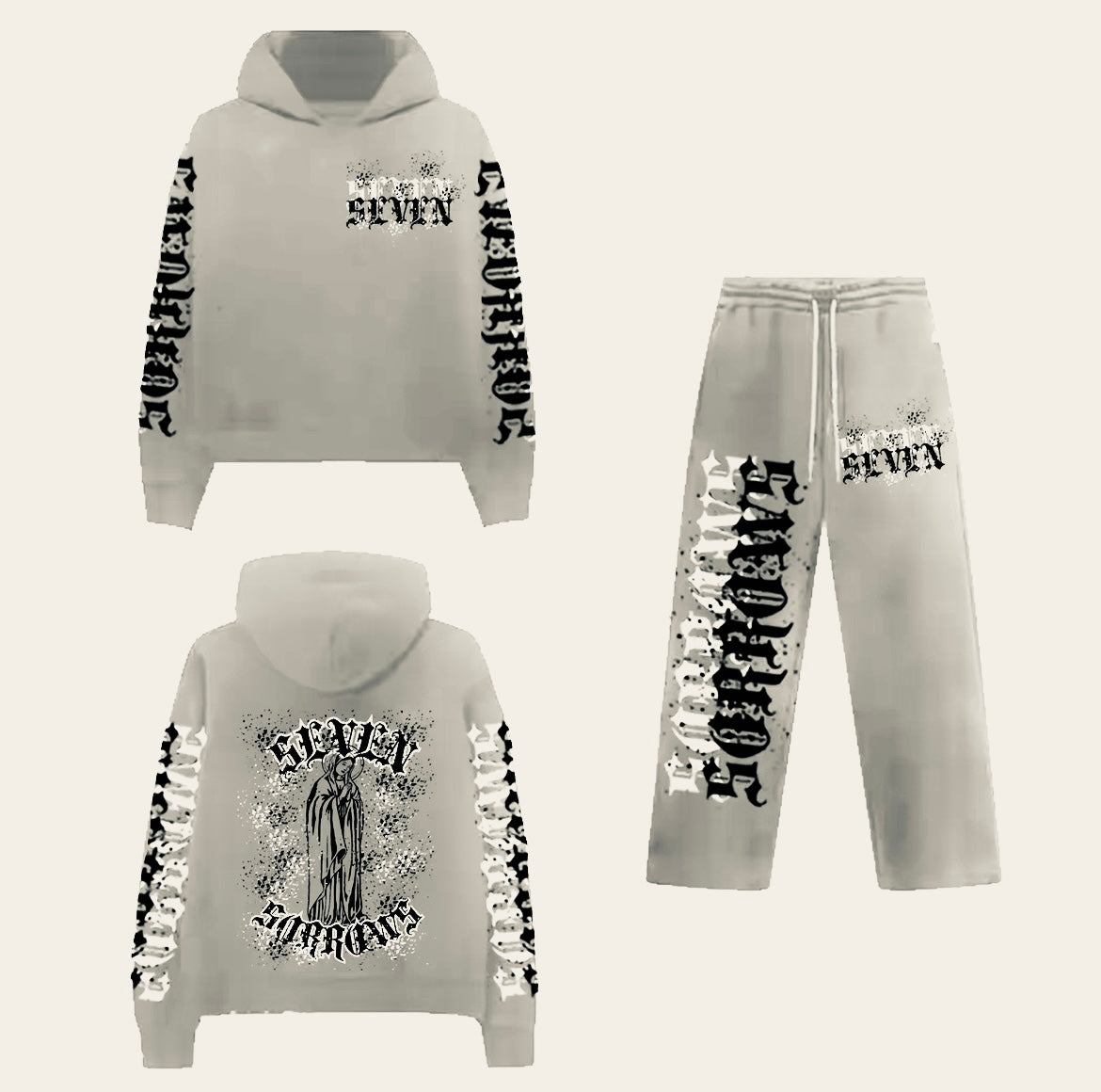 “ Sorrows “ Stacked Sweatsuit