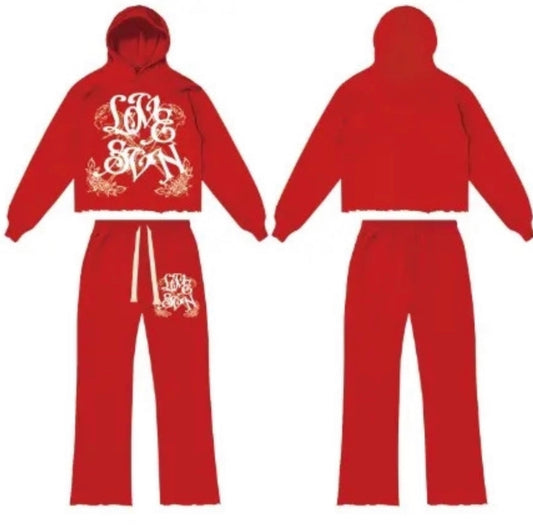“ LOVESVN “ Stacked Sweatsuit