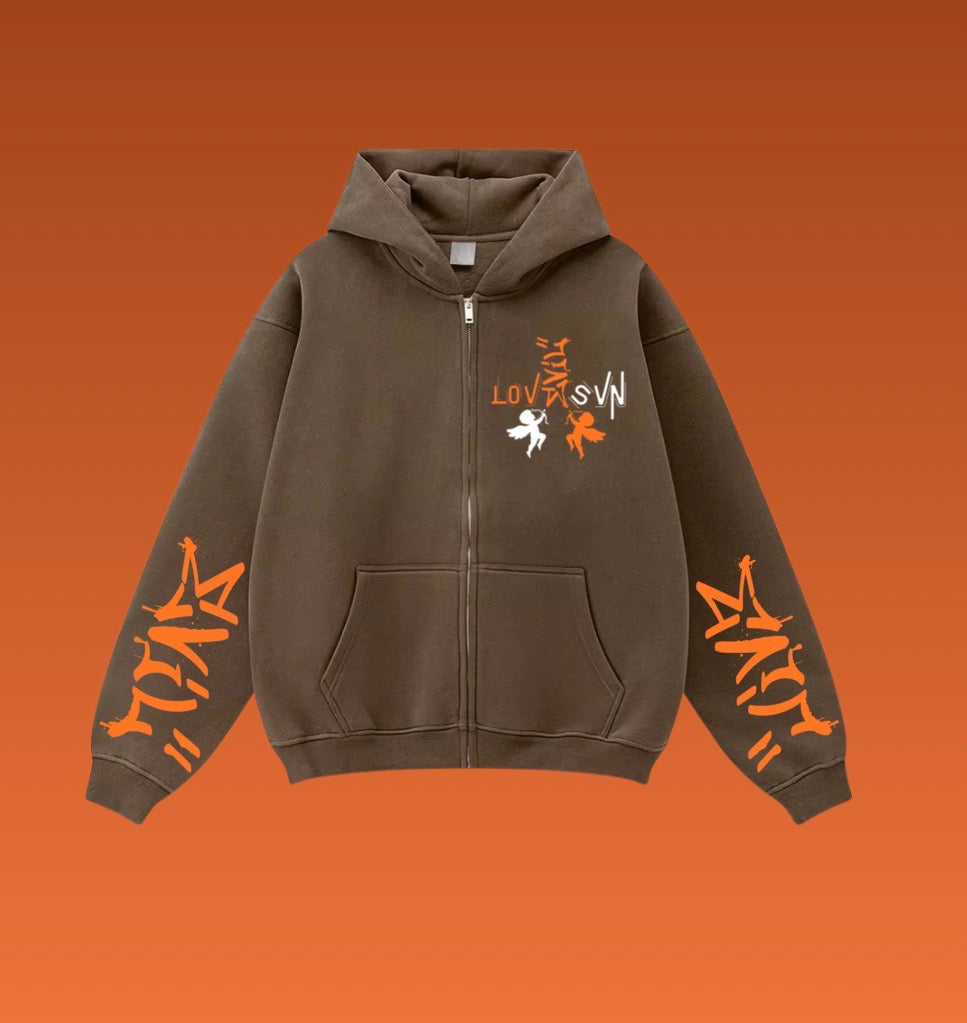 “ EVIL LOVE “ ZIP UP HOODIES